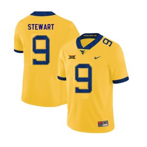 Men's West Virginia Mountaineers NCAA #9 Jovanni Stewart Yellow Authentic Nike 2019 Stitched College Football Jersey UB15H61UJ